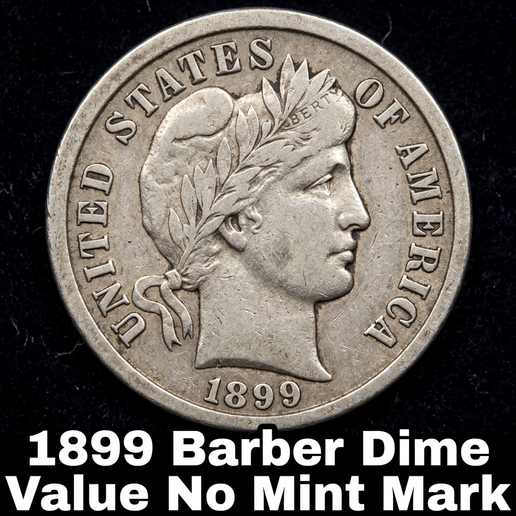 1899 Barber Dime Value With No Mint Mark What It's Worth Today