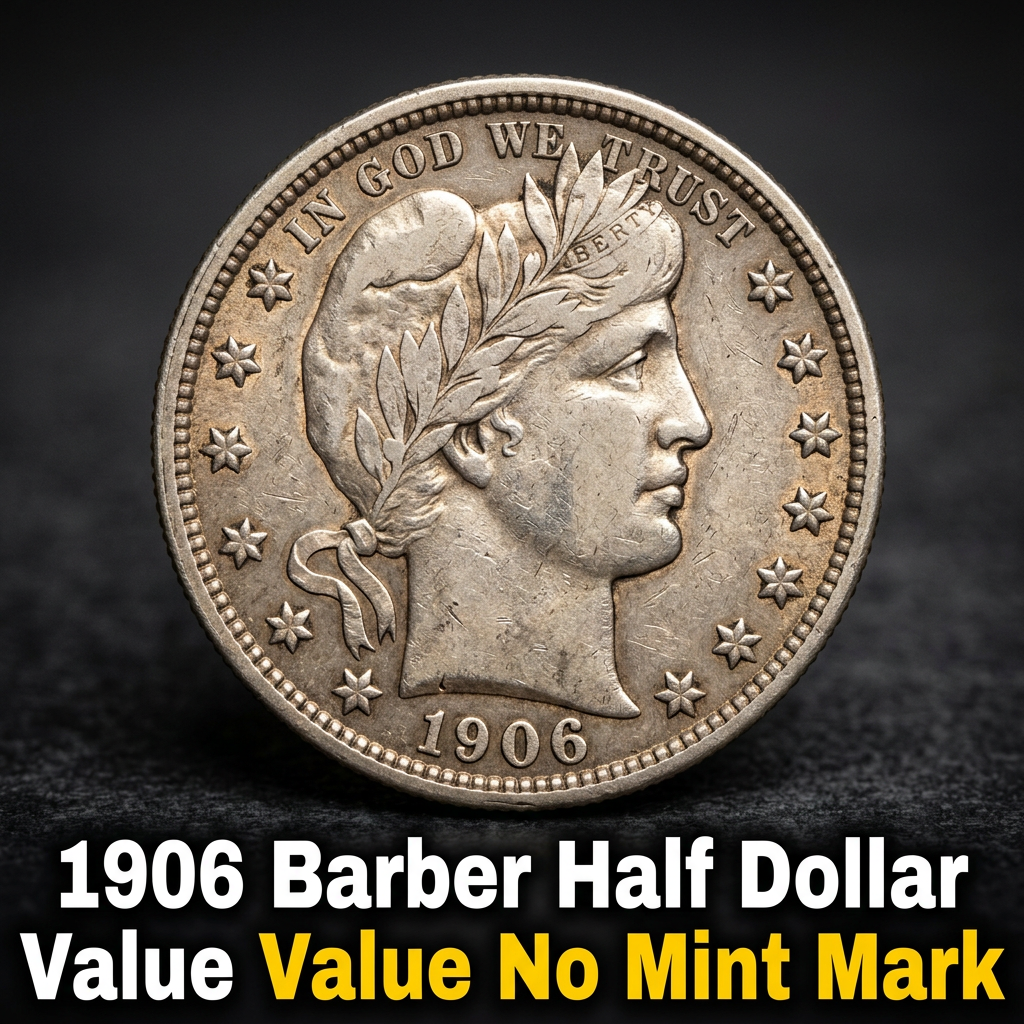 1906 Barber Half Dollar Value with No Mint Mark What Is It Worth Today