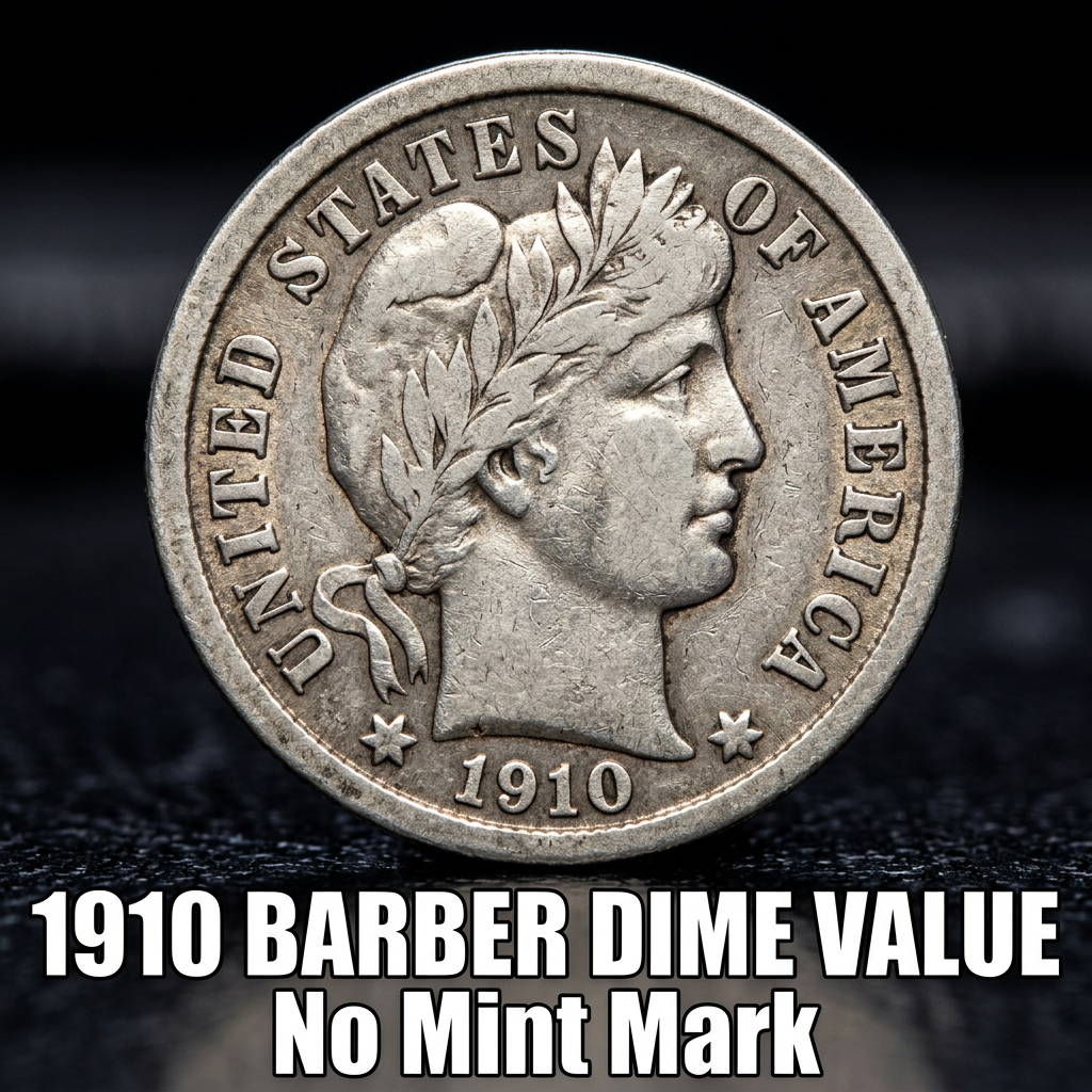 1910 Barber Dime Value No Mint Mark What It’s Worth Today