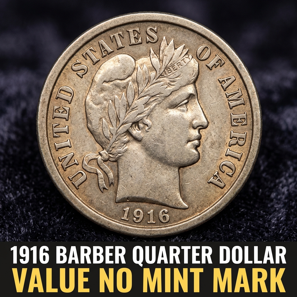 1916 Barber Quarter Dollar Value No Mint Mark What It’s Worth Today