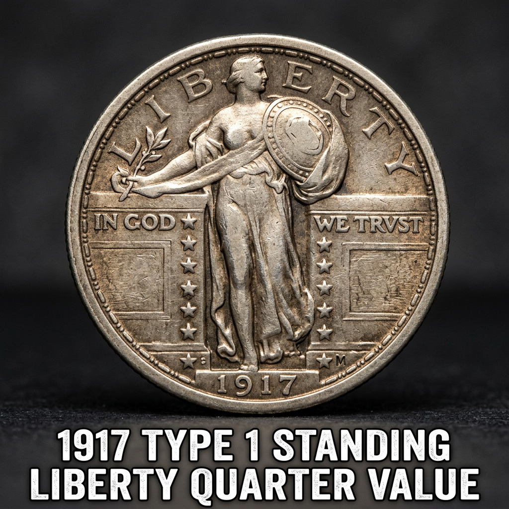 1917 Type 1 Standing Liberty Quarter Value and What It Could Be Worth Today