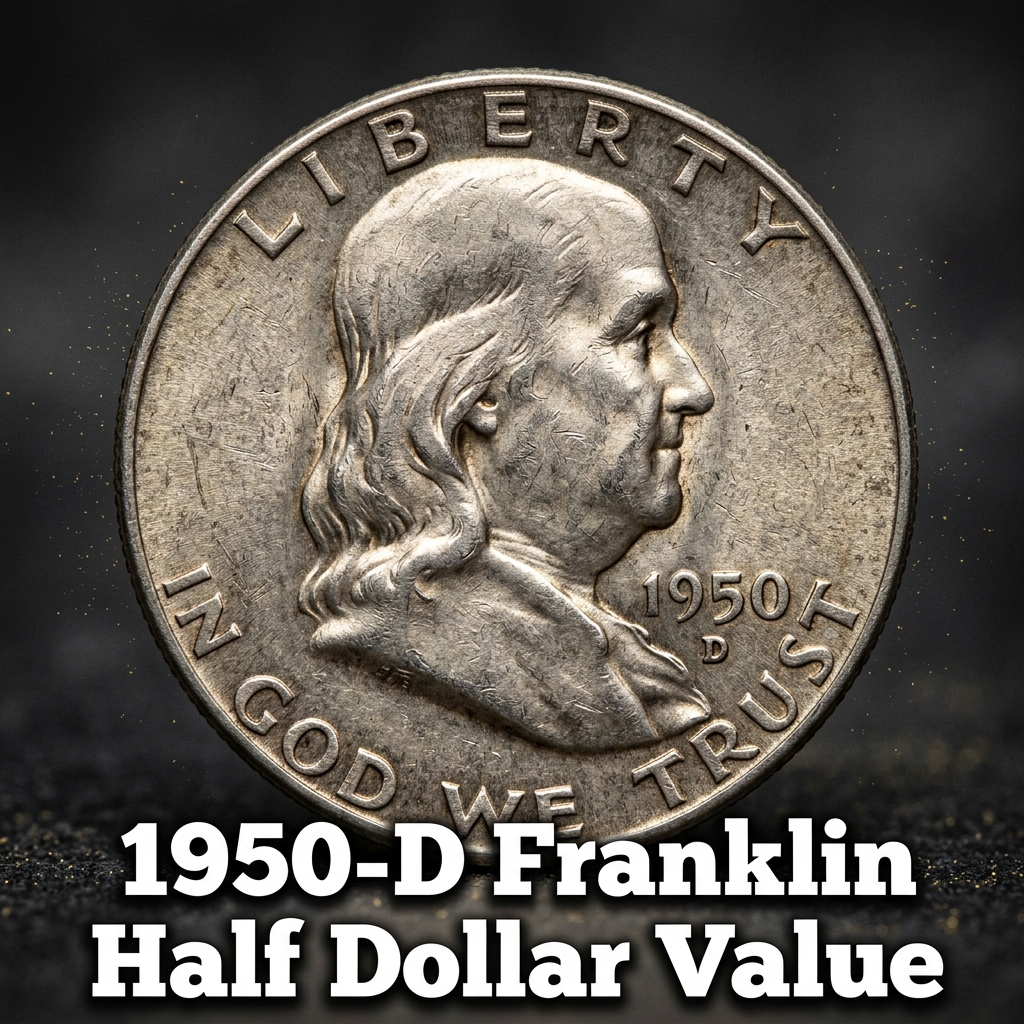 1950-D Franklin Half Dollar Value What This Denver Mint Coin Is Worth Today