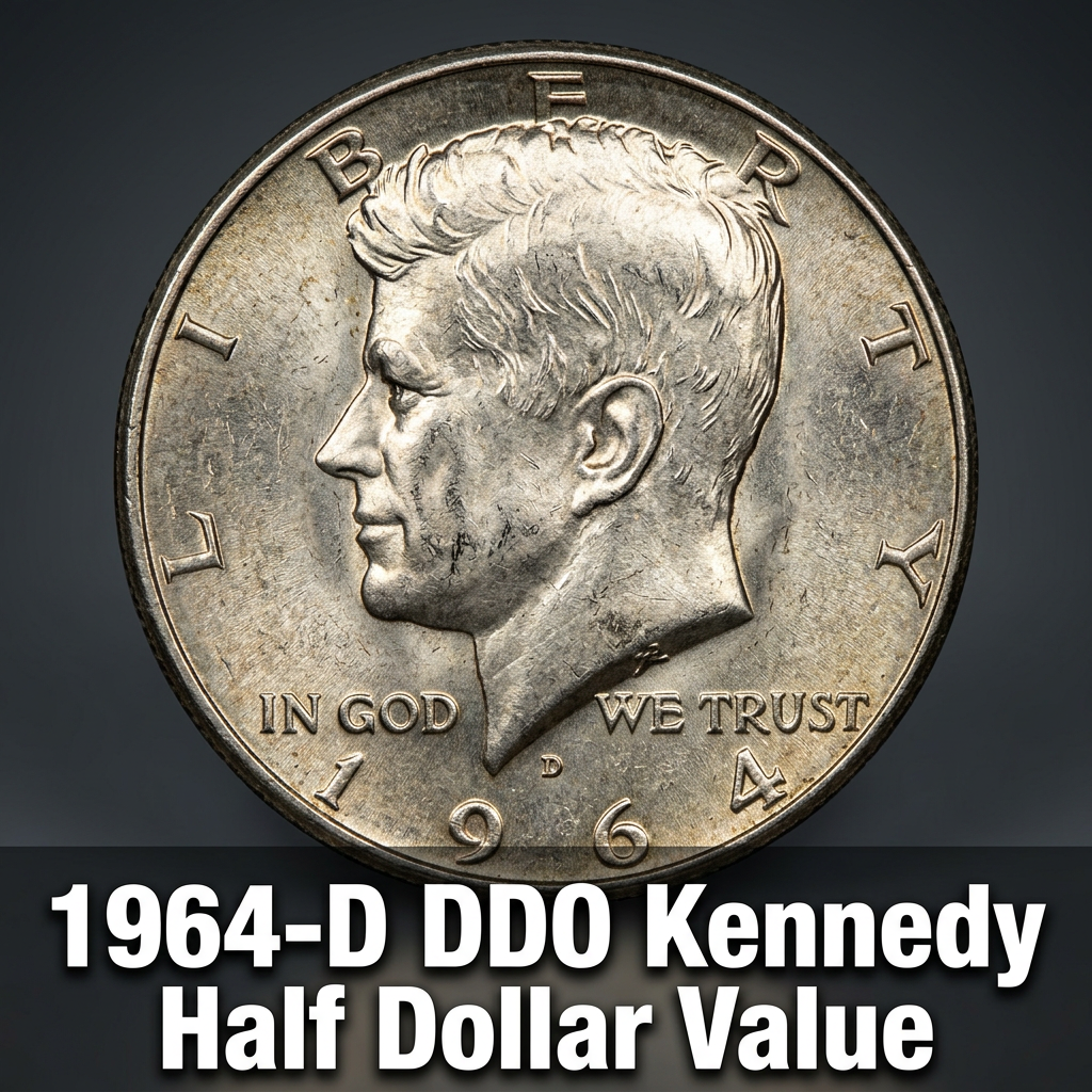 1964-D DDO Kennedy Half Dollar Value What This Rare Variety Is Worth Today