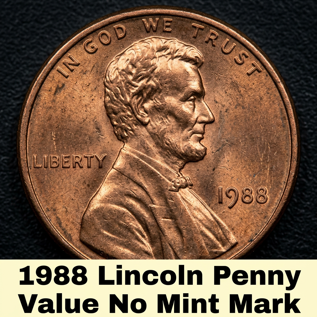 1988 Lincoln Penny With No Mint Mark What Is It Worth