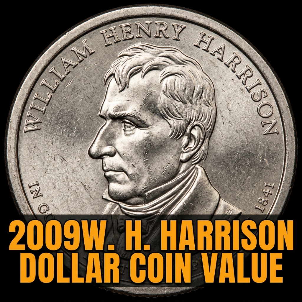 2009 W. H. Harrison Dollar Coin Value and What It's Worth Today