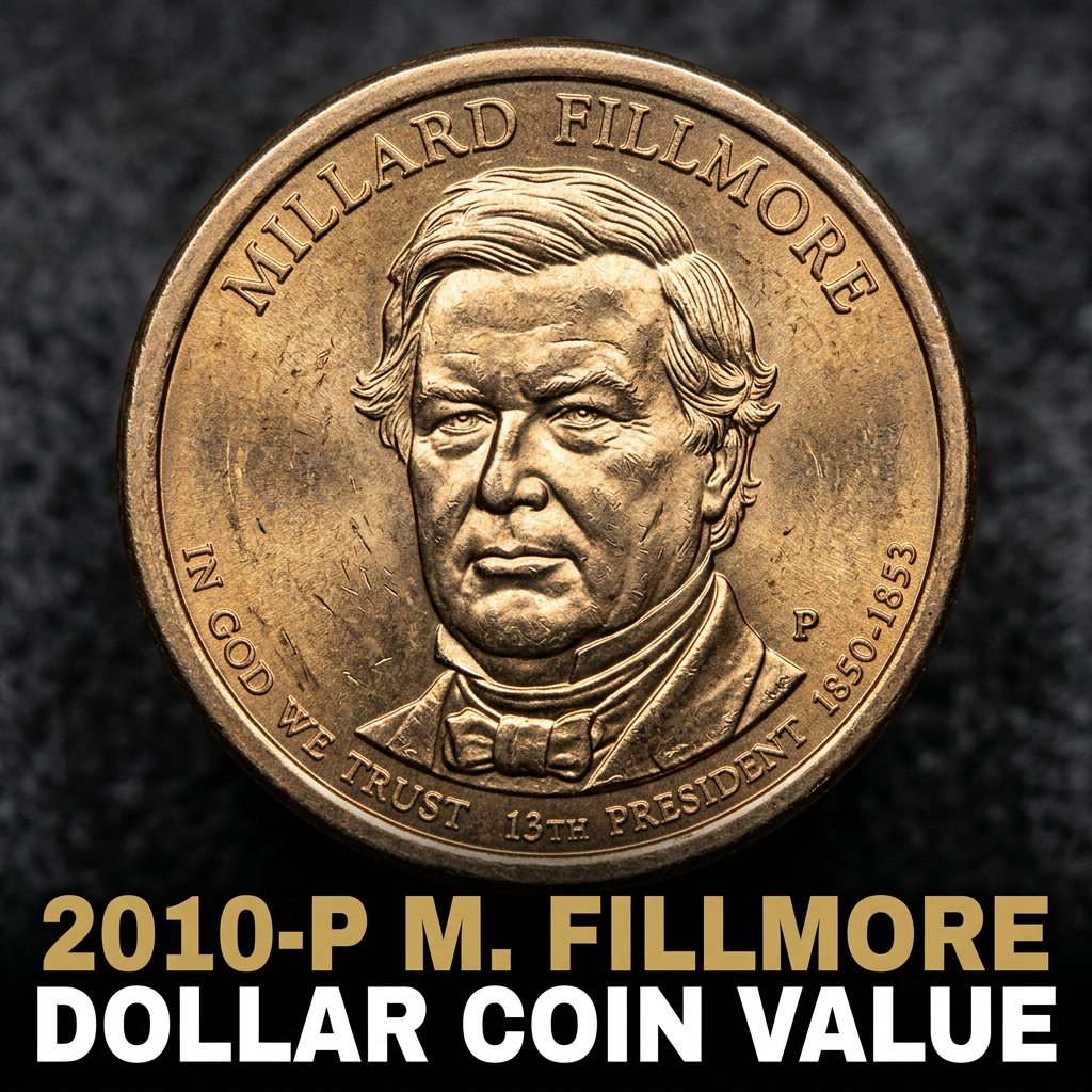 2010-P Millard Fillmore Presidential Dollar Coin Value and What It’s Worth Today