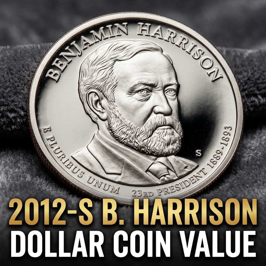 2012-S B. Harrison Presidential Dollar Coin Value and What It’s Really Worth