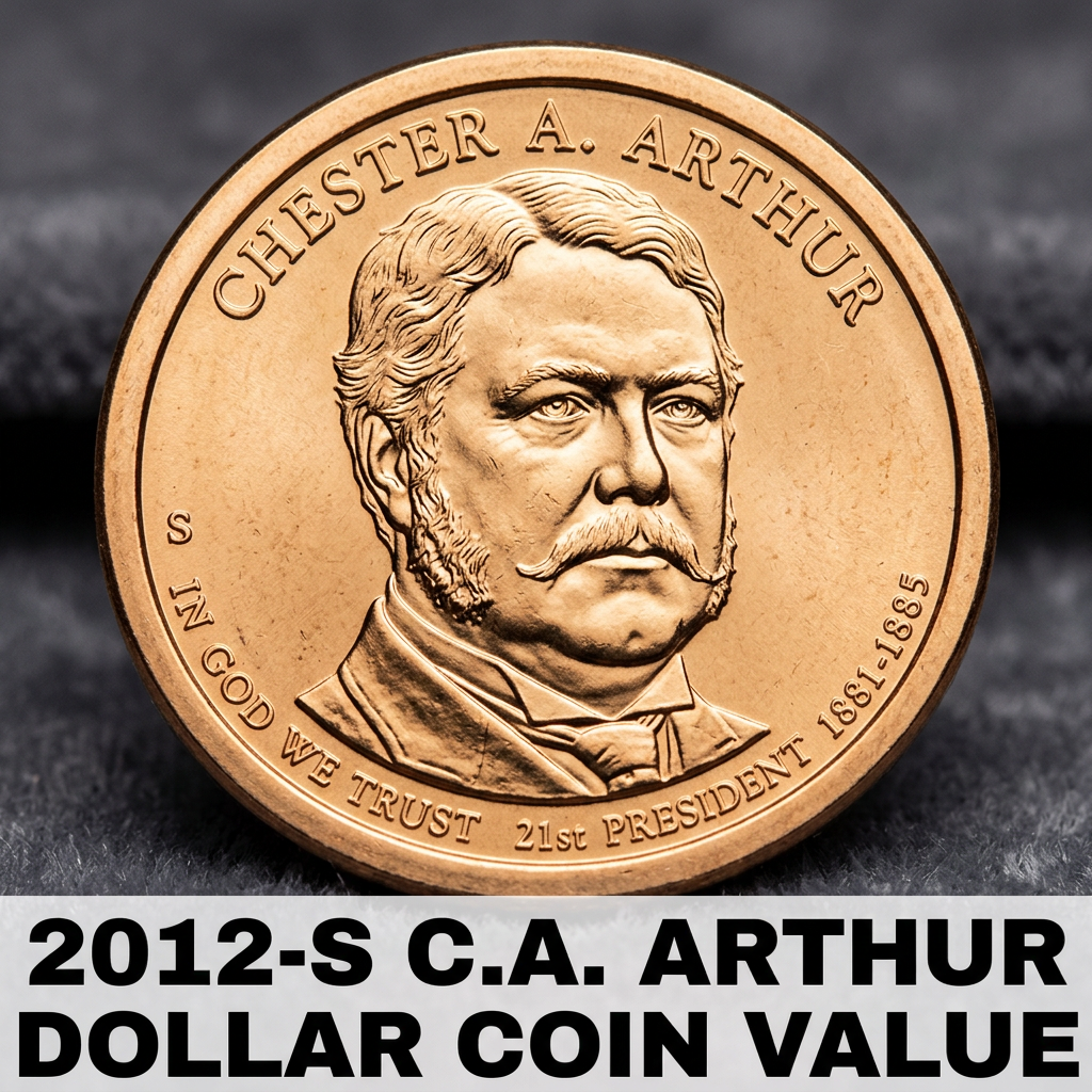 2012-S Chester A. Arthur Presidential Dollar Coin Value and What It’s Worth Today